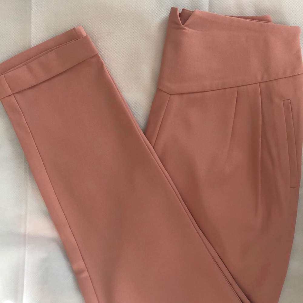 Pink High Waisted Dress Pants